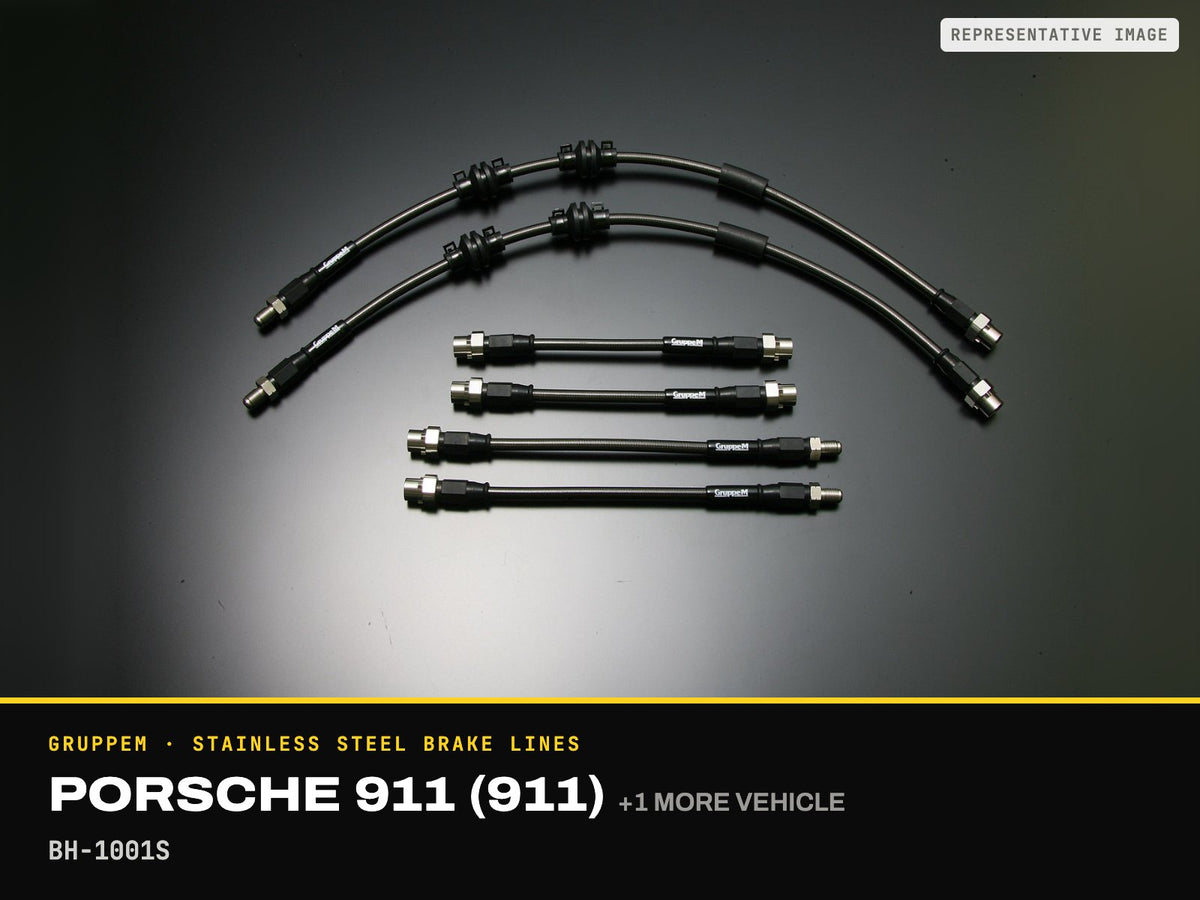 GruppeM Stainless Steel Brake Lines — Porsche 911 (911) · BH-1001S (representative image)