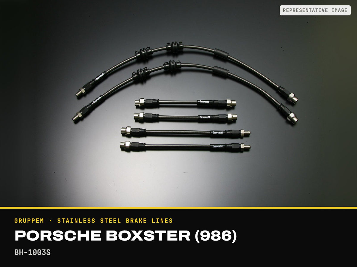 GruppeM Stainless Steel Brake Lines — Porsche Boxster (986) · BH-1003S (representative image)