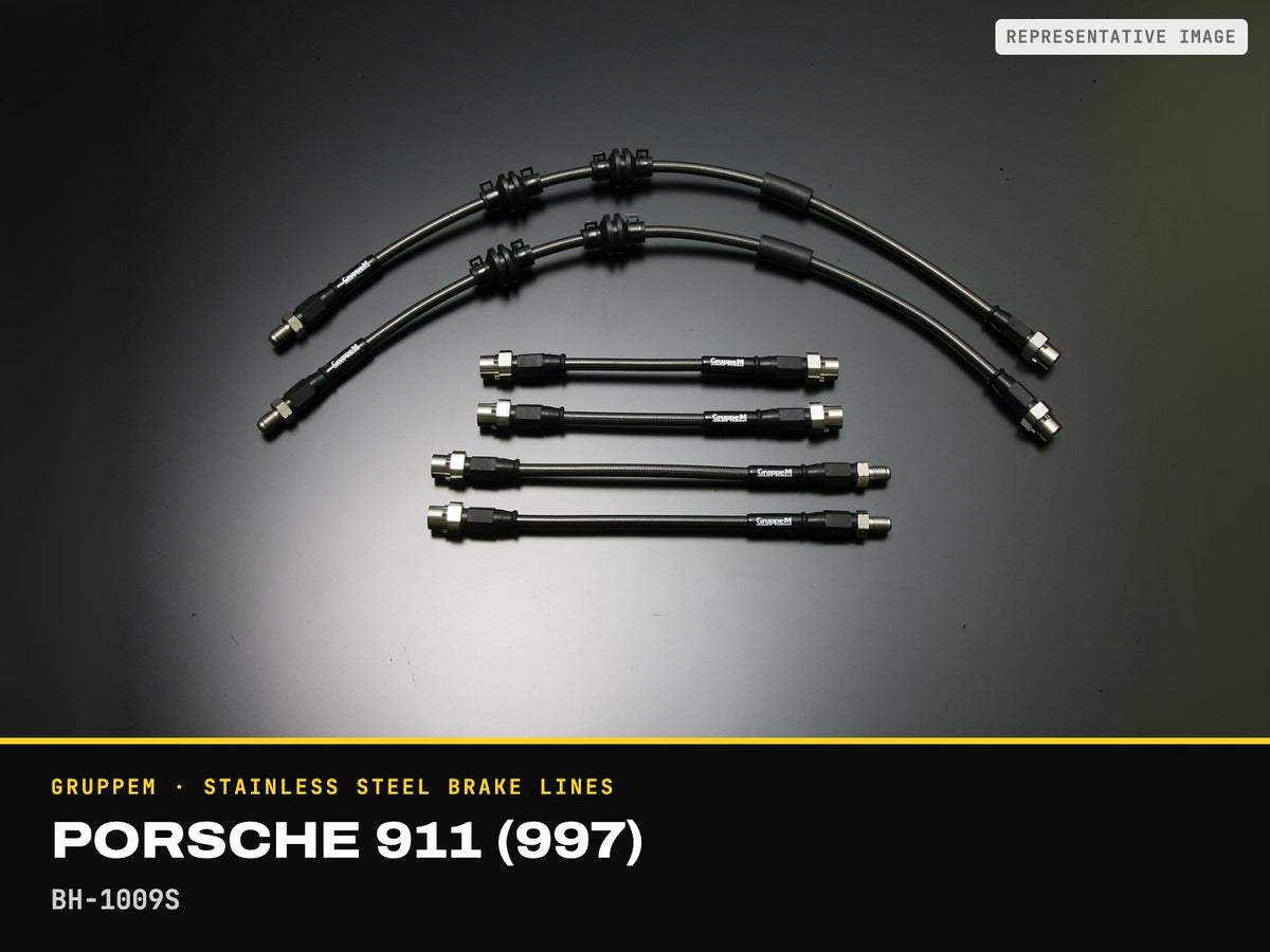 GruppeM Stainless Steel Brake Lines — Porsche 911 (997) · BH-1009S (representative image)