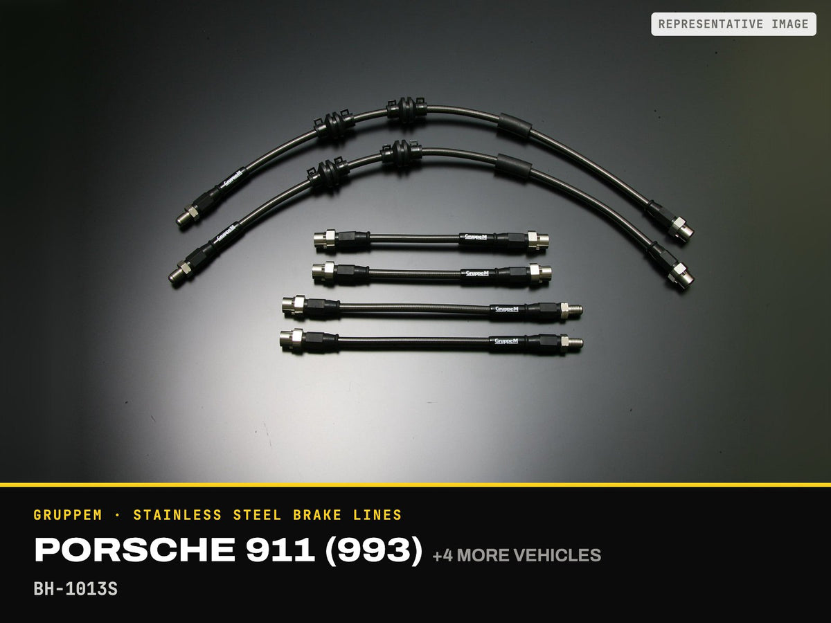 GruppeM Stainless Steel Brake Lines — Porsche 911 (993) · BH-1013S (representative image)