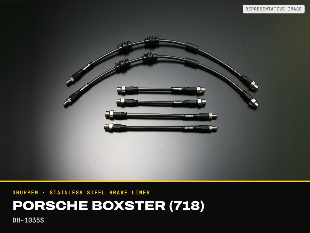 GruppeM Stainless Steel Brake Lines — Porsche Boxster (718) · BH-1035S (representative image)