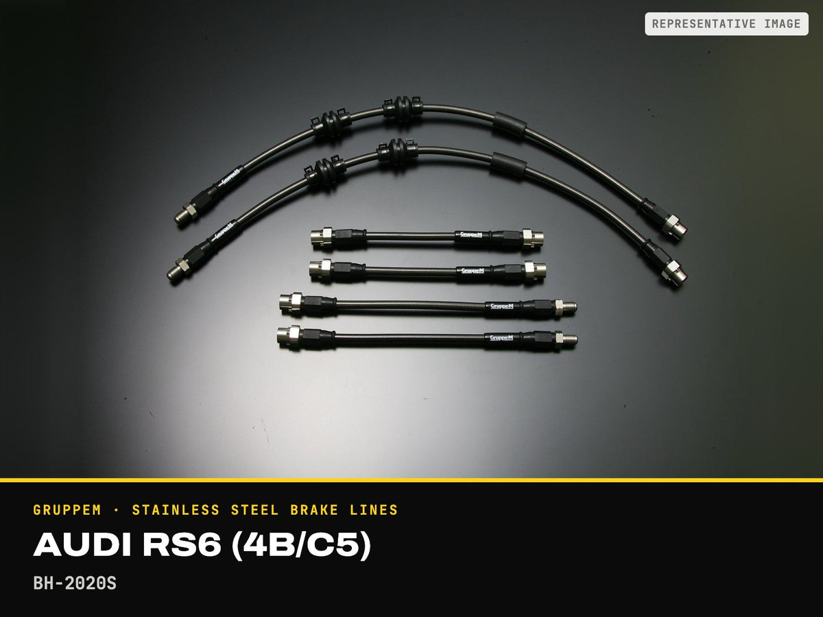 GruppeM Stainless Steel Brake Lines — Audi RS6 (4B/C5) · BH-2020S (representative image)
