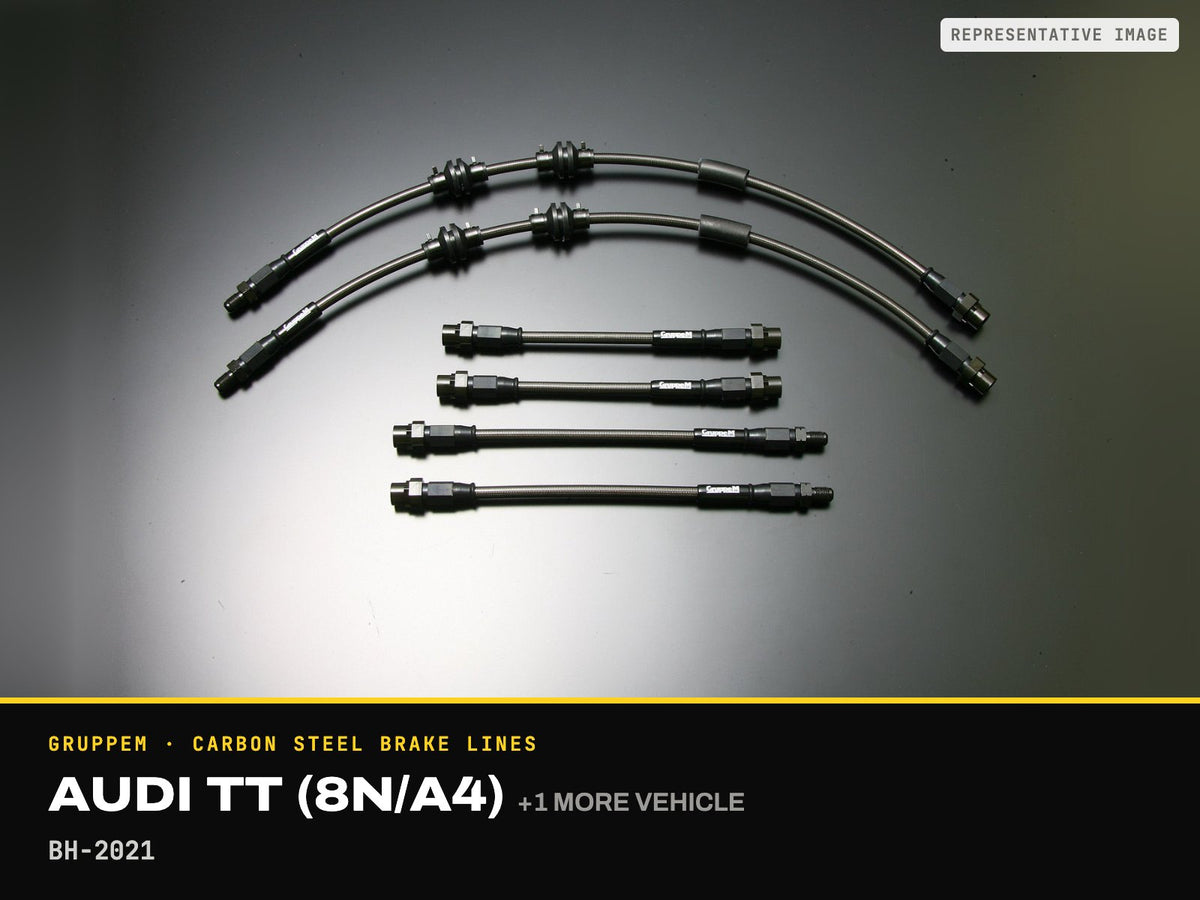 GruppeM Carbon Steel Brake Lines — Audi TT (8N/A4) · BH-2021 (representative image)