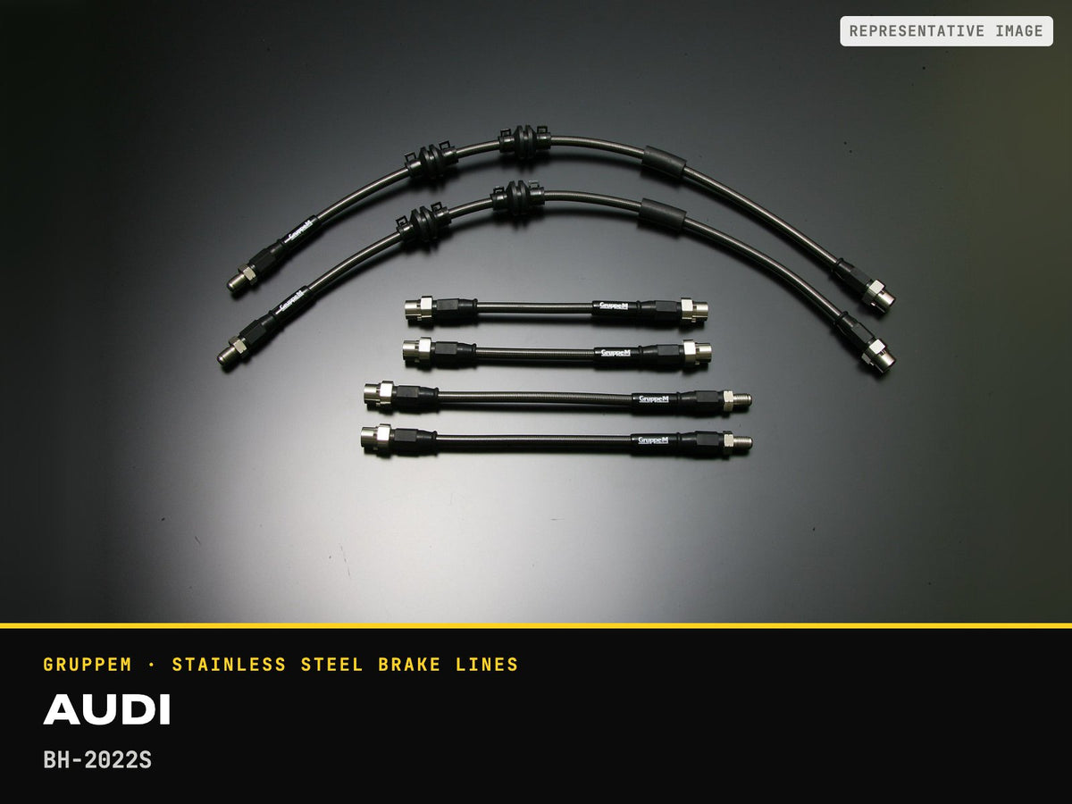 GruppeM Stainless Steel Brake Lines — Audi · BH-2022S (representative image)
