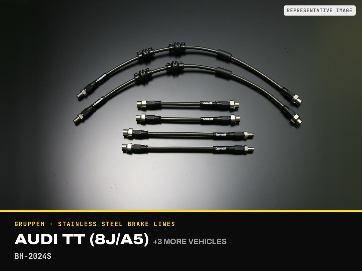 GruppeM Stainless Steel Brake Lines — Audi TT (8J/A5) · BH-2024S (representative image)