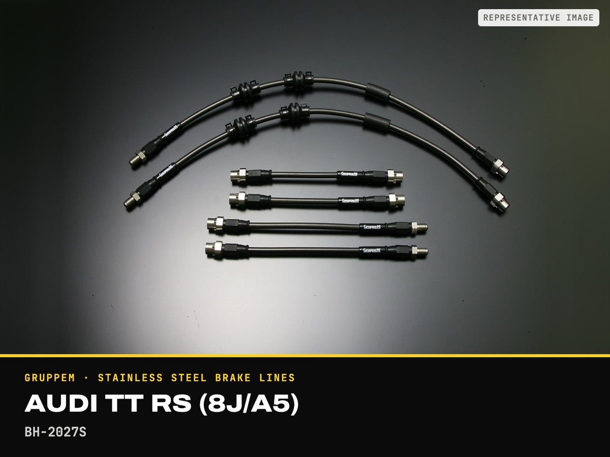GruppeM Stainless Steel Brake Lines — Audi TT RS (8J/A5) · BH-2027S (representative image)
