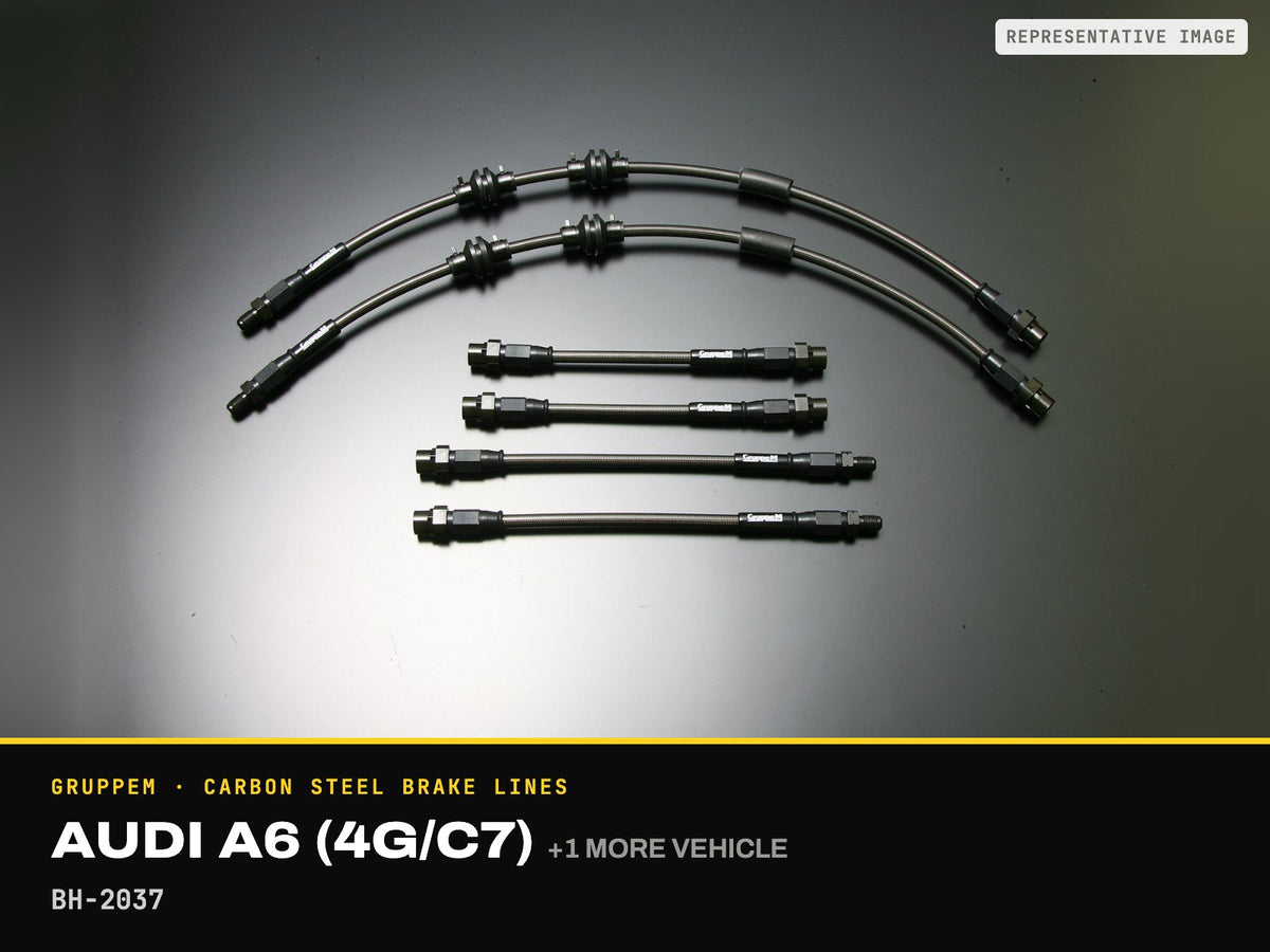 GruppeM Carbon Steel Brake Lines — Audi A6 (4G/C7) · BH-2037 (representative image)