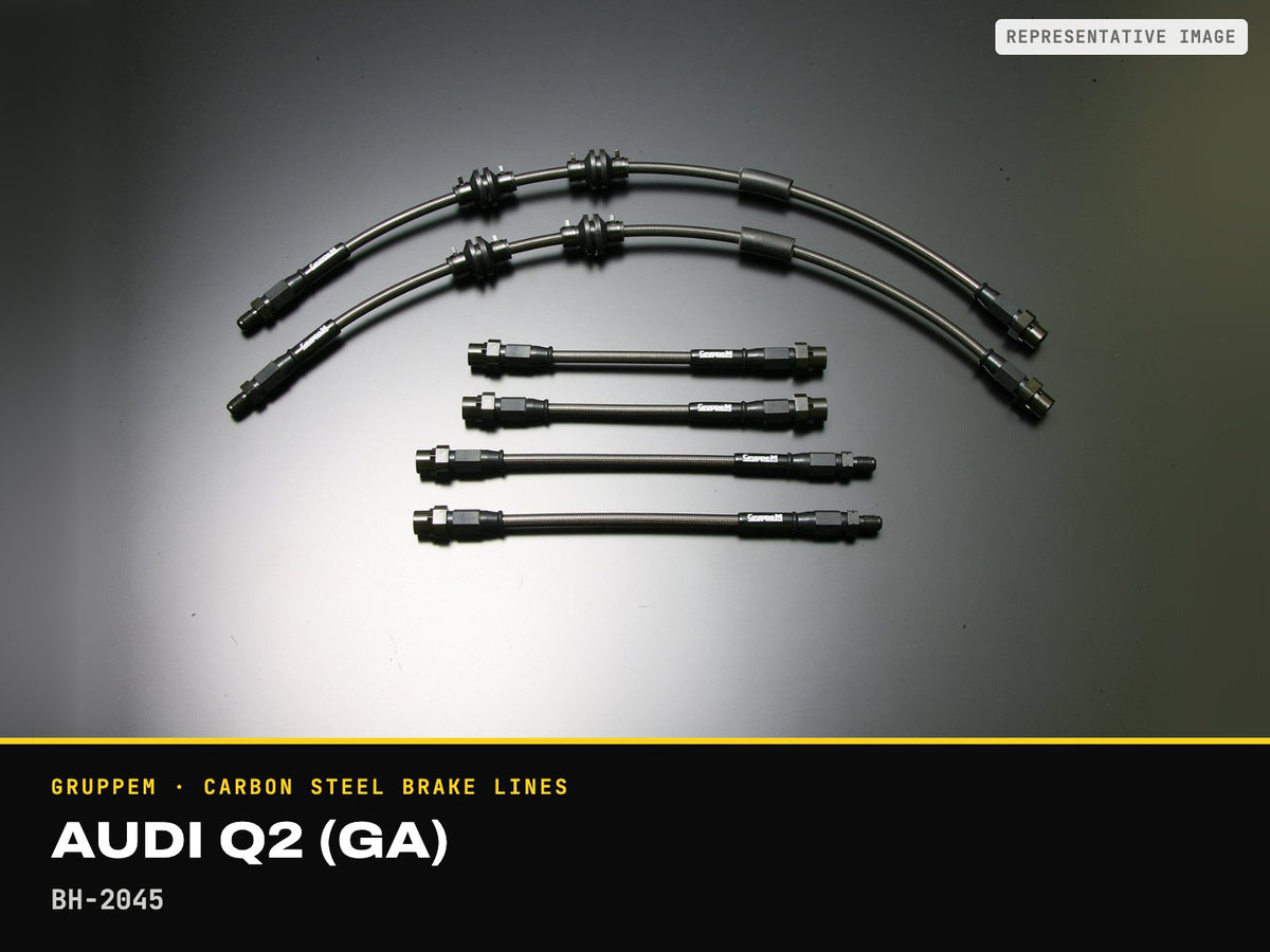 GruppeM Carbon Steel Brake Lines — Audi Q2 (GA) · BH-2045 (representative image)