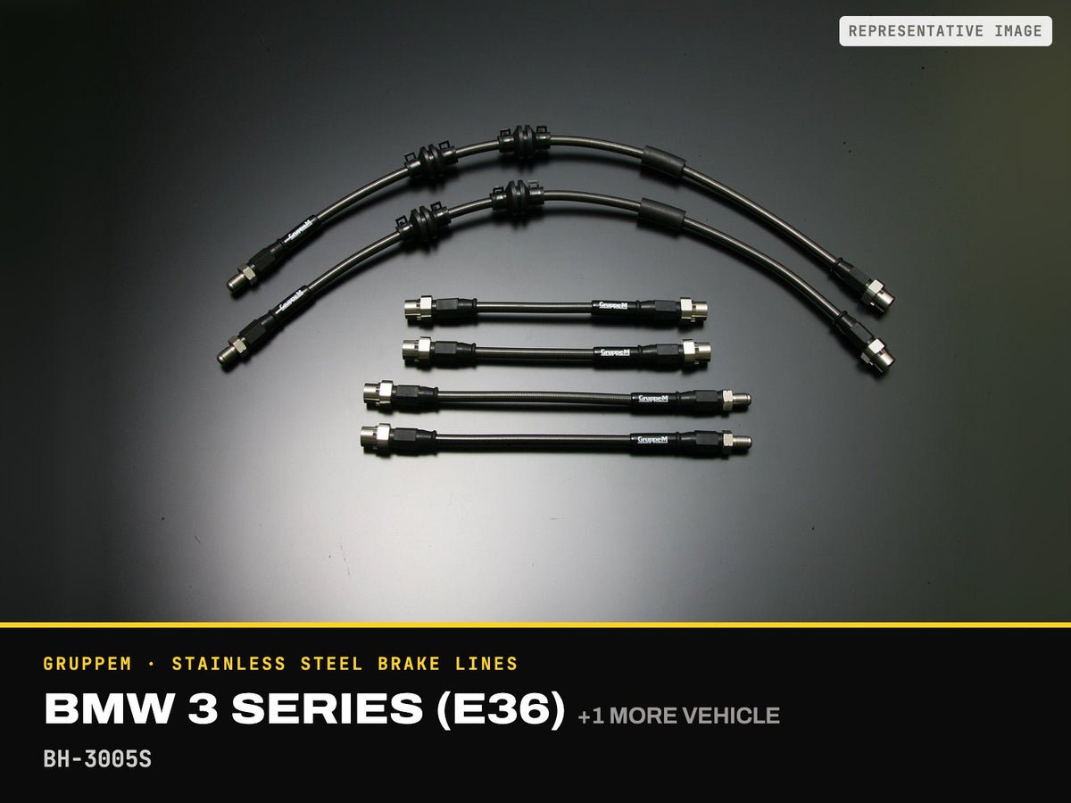 GruppeM Stainless Steel Brake Lines — BMW 3 Series (E36) · BH-3005S (representative image)