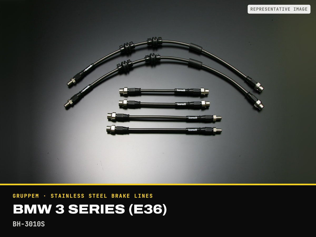 GruppeM Stainless Steel Brake Lines — BMW 3 Series (E36) · BH-3010S (representative image)