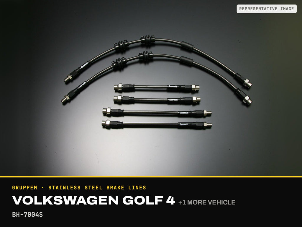 GruppeM Stainless Steel Brake Lines — Volkswagen Golf 4 · BH-7004S (representative image)