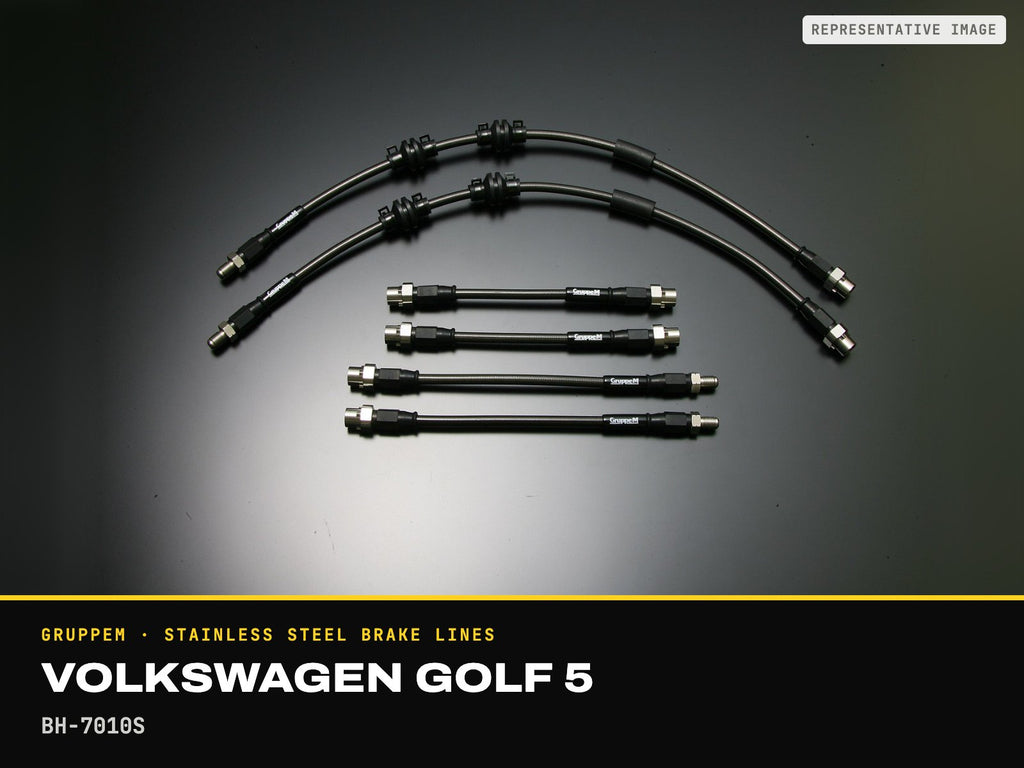 GruppeM Stainless Steel Brake Lines — Volkswagen Golf 5 · BH-7010S (representative image)