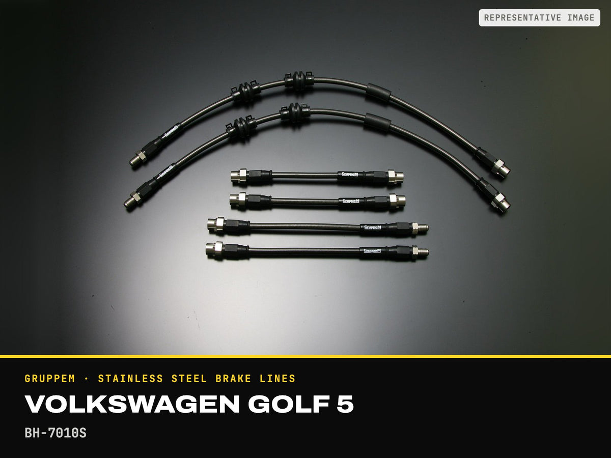 GruppeM Stainless Steel Brake Lines — Volkswagen Golf 5 · BH-7010S (representative image)