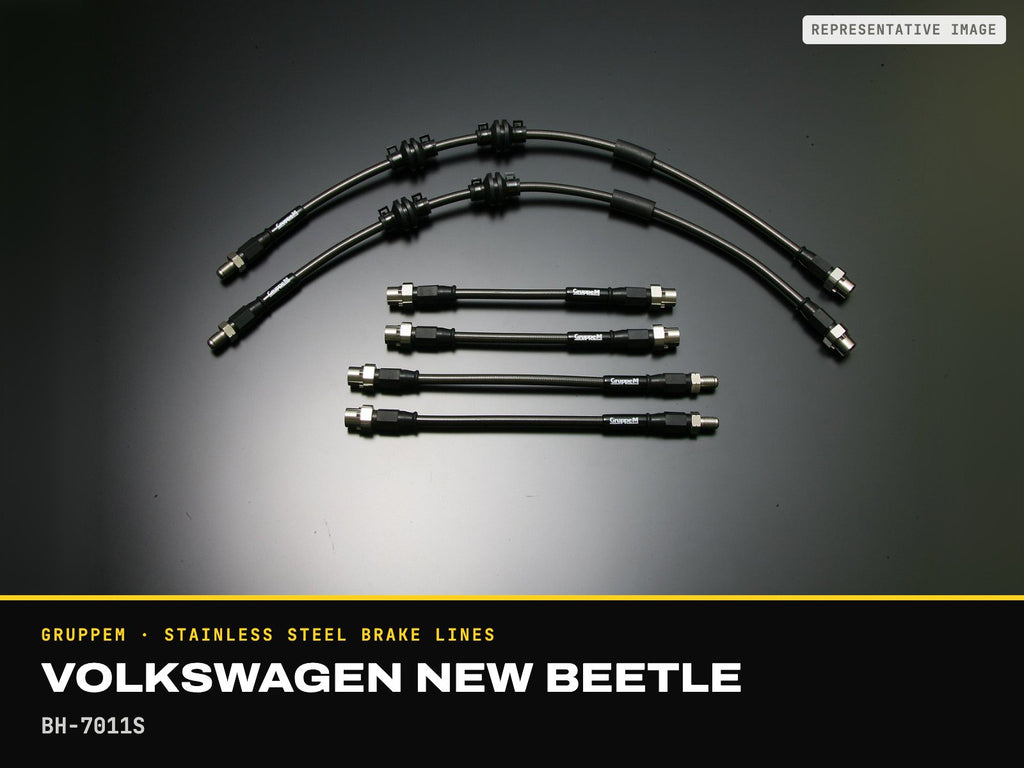 GruppeM Stainless Steel Brake Lines — Volkswagen NEW Beetle · BH-7011S (representative image)
