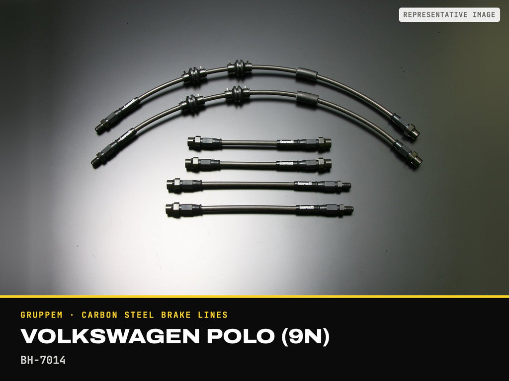 GruppeM Carbon Steel Brake Lines — Volkswagen Polo (9N) · BH-7014 (representative image)