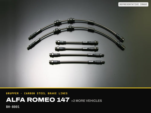 GruppeM Carbon Steel Brake Lines — Alfa Romeo 147 · BH-8001 (representative image)