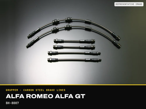 GruppeM Carbon Steel Brake Lines — Alfa Romeo Alfa GT · BH-8007 (representative image)