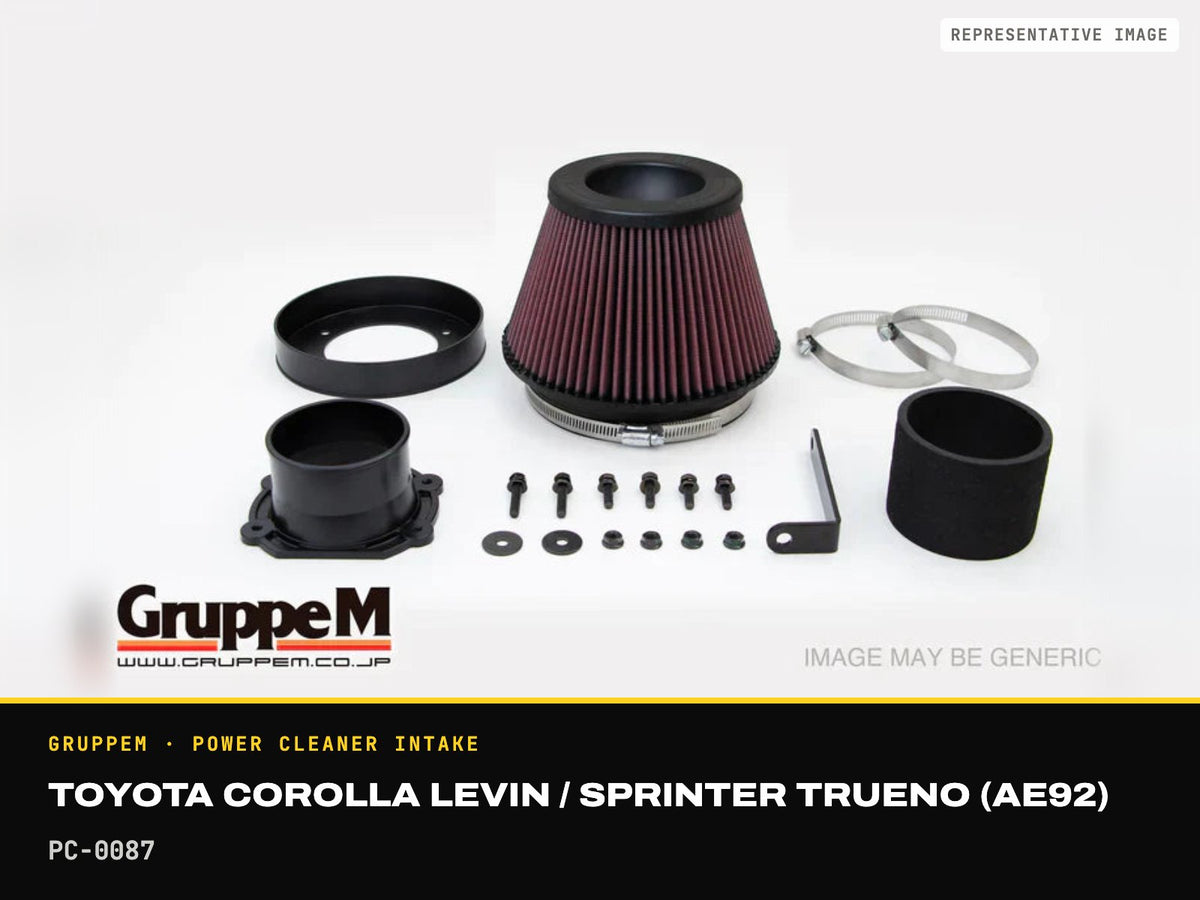 GruppeM Power Cleaner Intake — Toyota Corolla Levin / Sprinter Trueno (AE92) · PC-0087 (representative image)